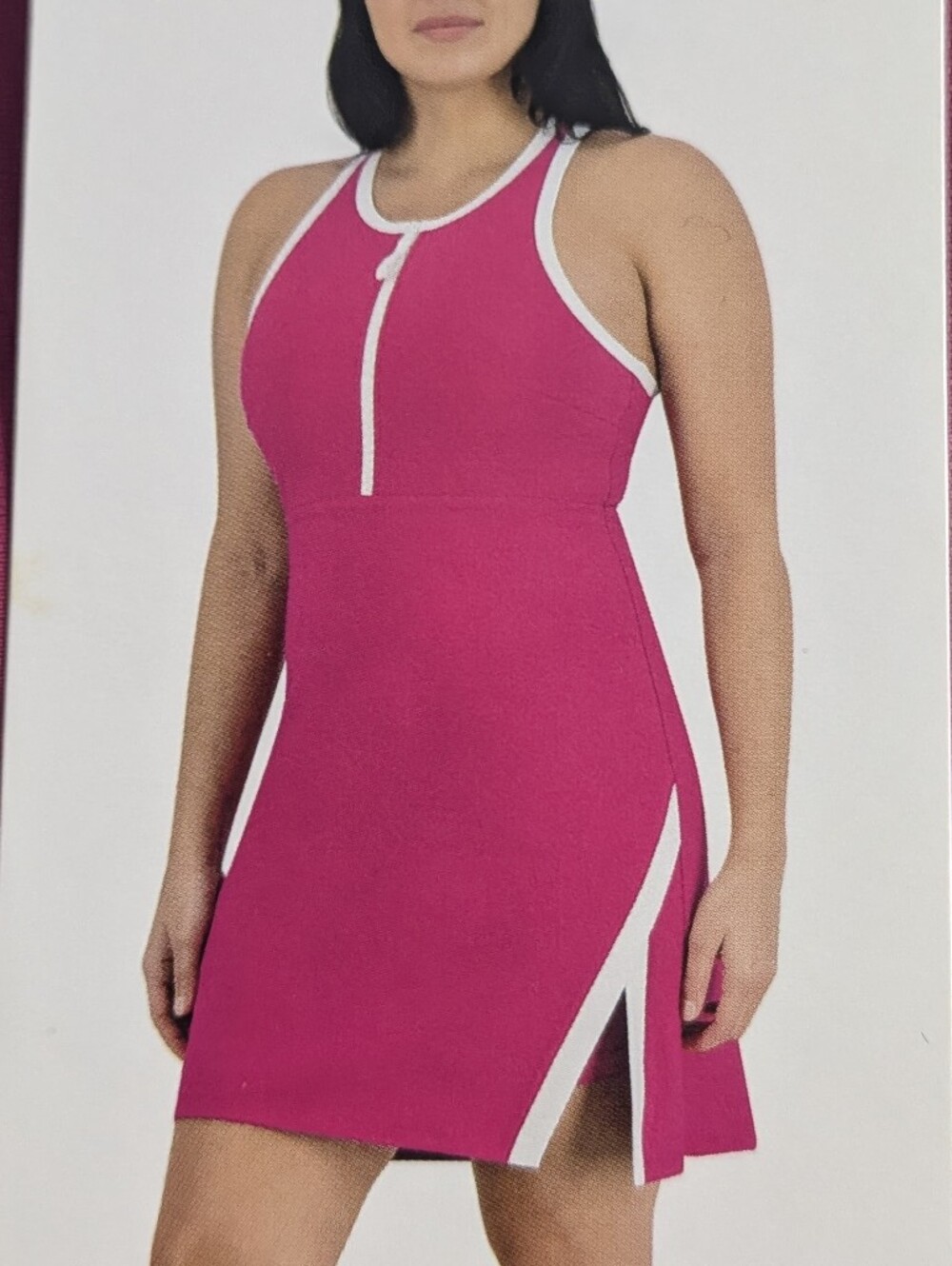 Sage Collective Women's Sleeveless Active Tennis Short W Dress Pink Sz M NEW